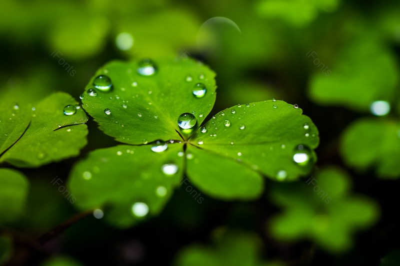 生机勃勃的叶子上的雨滴,高清,摄影图,摄影图片,图片大全,摄影图免费下载